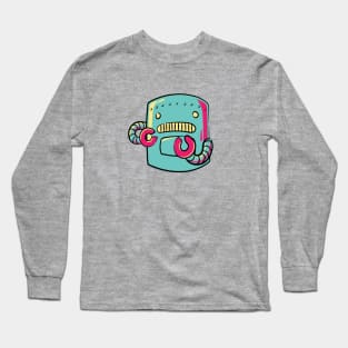 Retro Robot Cartoon Long Sleeve T-Shirt